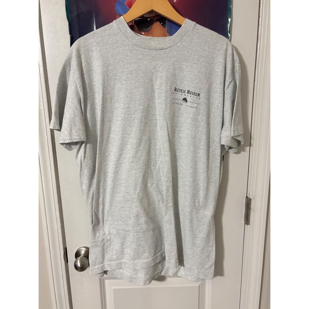 Vintage Bicycle Museum of America Schwinn Black Phantom T-Shirt XL Gray USA Made